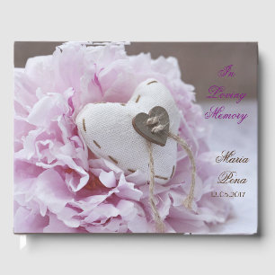 D'or In Love Memory Livre d'invité : Funeral Guest Book
