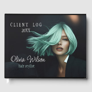 D'or Livre de journal client moderne pour Salons de che