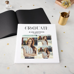 D'or Livre de souvenirs personnalisé avec photos et aut