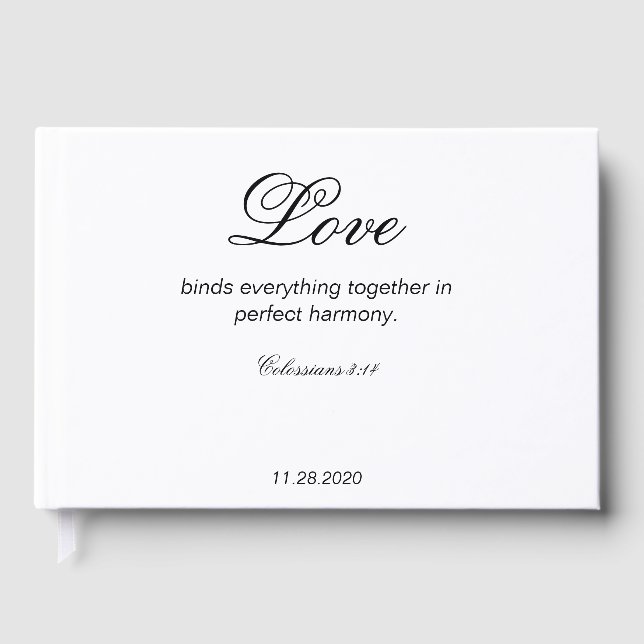 D'or Livre d'hôtes Mariage Colossians (Recto)