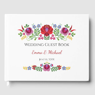 D'or Livre d'hôtes Mariage de poivrons rouges Design ho