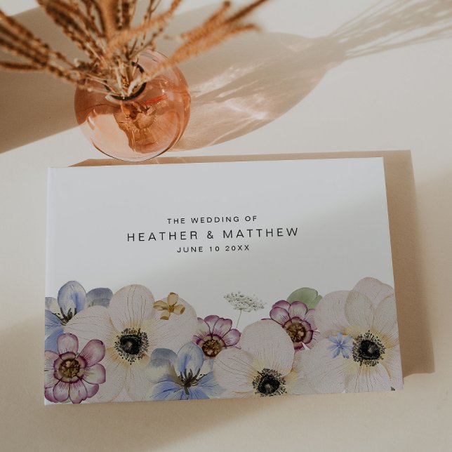 D'or Livre d'hôtes Mariage moderne (Modern Floral Wedding Guest Book by Painted Paperie
)