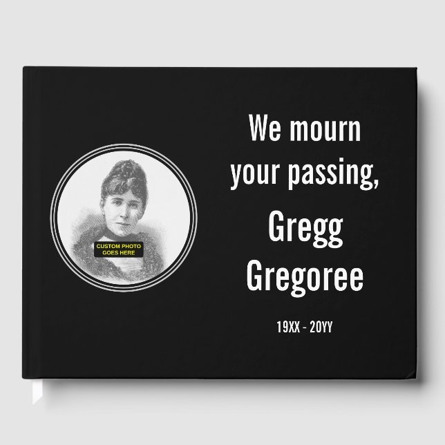 D'or Livre d'invité commémoratif élégant et respectable (Recto)