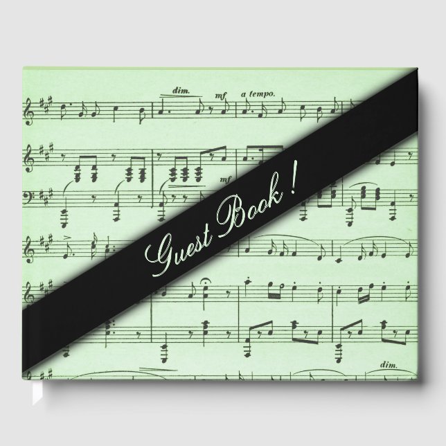 D'or Livre d'invité de Green Sheet Music (Recto)