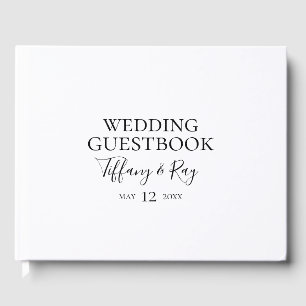 D'or Livre d'invité de mariage simple et élégant