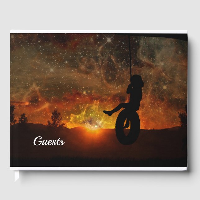 D'or Livre D'Invité Enfant En Pneus (Recto)