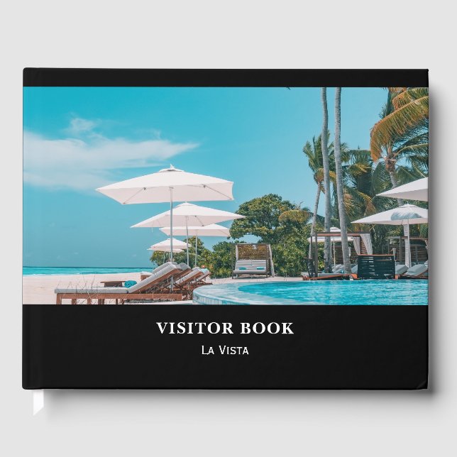D'or Livre d'invité noir | Commentaires sur la location (Recto)
