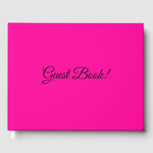 D'or Livre d'invité Solid Hot Pink