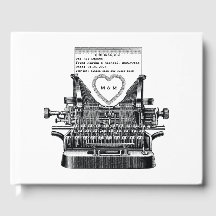 Livre d'invité vintage pour Mariage de la machine