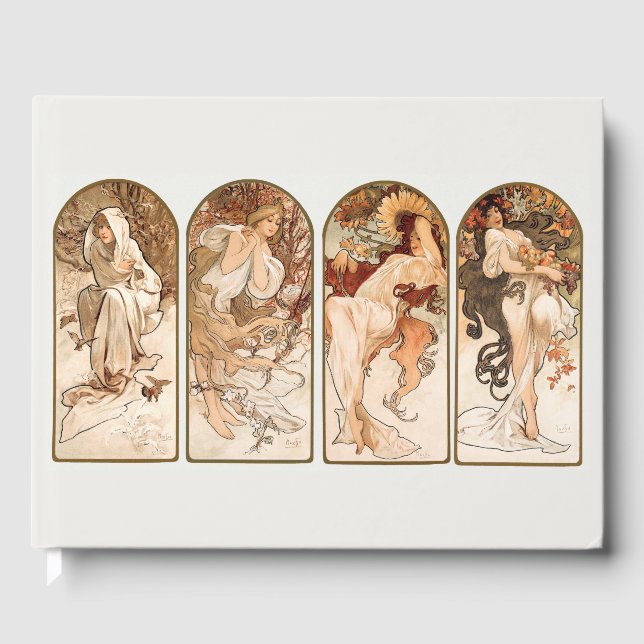 D'OR LIVRE D'INVITÉS : ALPHONS MARIA MUCHA : LES SAISON (Recto)