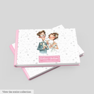 D'or Mariage Aquarelle Livre d'invité Funny Quirky Coup