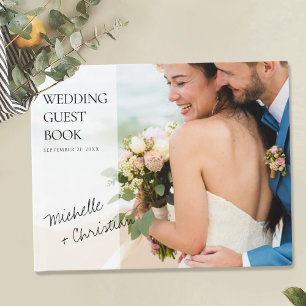 D'or Photo personnalisée Simple Moderne Mariage Livre d