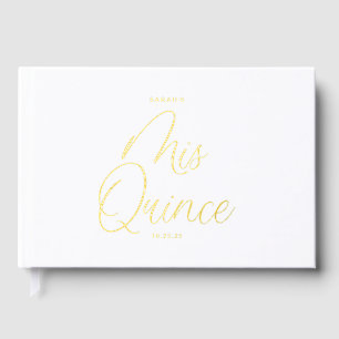 D'or Quinceañera Sweet 15 livre photo Gold Foil