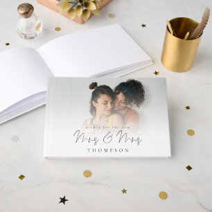 D'or Script photo Mme Lesbian Mariage Livre d'invité