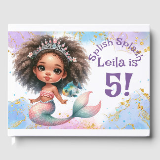 D'or Splish Splash Mermaid Party Anniversaire Livre d'i
