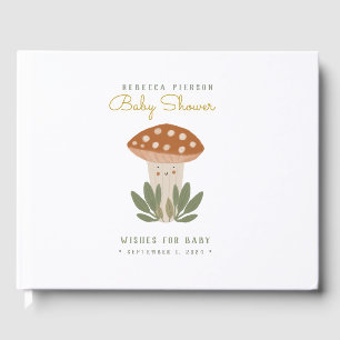 D'or Watercolor Cute Mushroom Livre d'invités