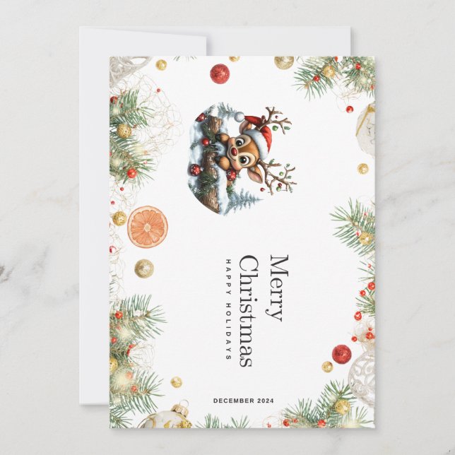 dorable Christmas Penguin with Presents Card (Front)