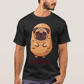 dorable Pugtato Cartoon Funny Pug Potato Mashup T-Shirt
