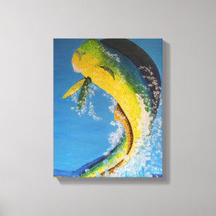 Dorado dolphin fish canvas print