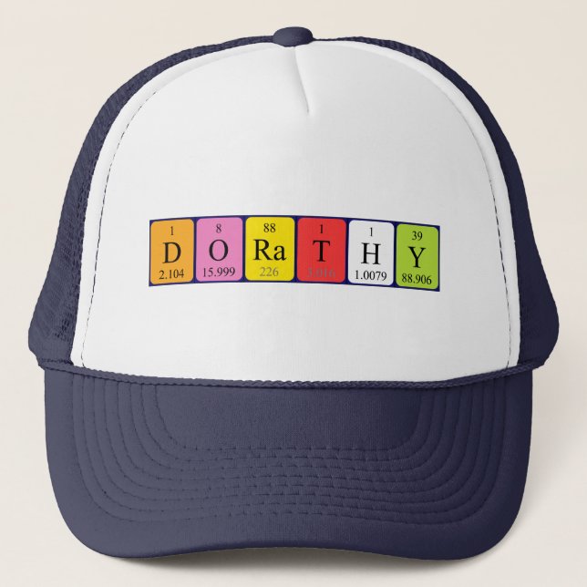 Dorathy periodic table name hat (Front)