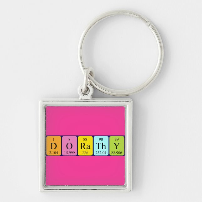 Dorathy periodic table name keyring (Front)