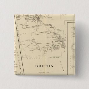 Dorchester, Groton, Benton 2 Inch Square Button