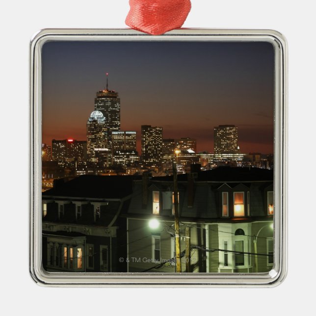 Dorchester Heights neighbourhood of Boston Metal Ornament (Front)