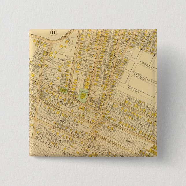 Dorchester, Massachusetts 2 Inch Square Button (Front)