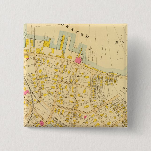 Dorchester, Massachusetts 3 2 Inch Square Button (Front)