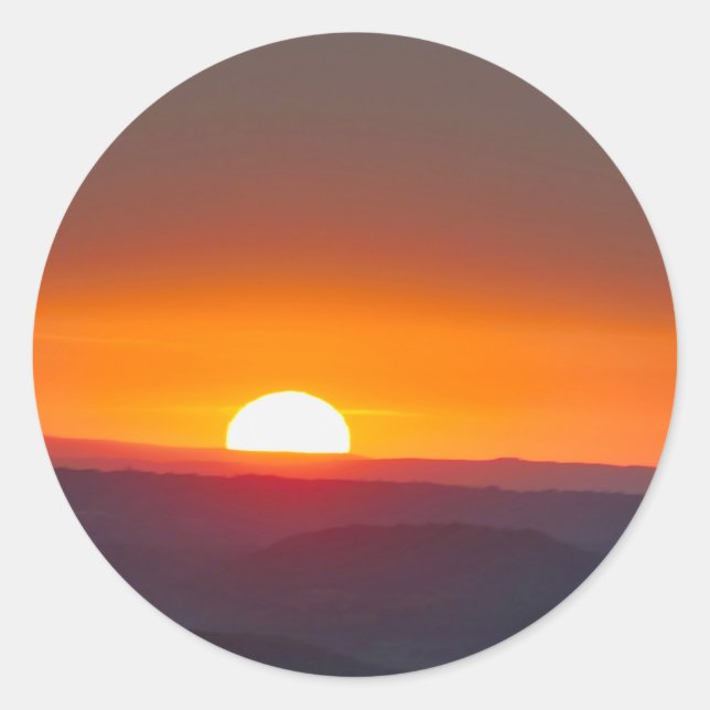 Dordogne Sunrise Classic Round Sticker (Front)