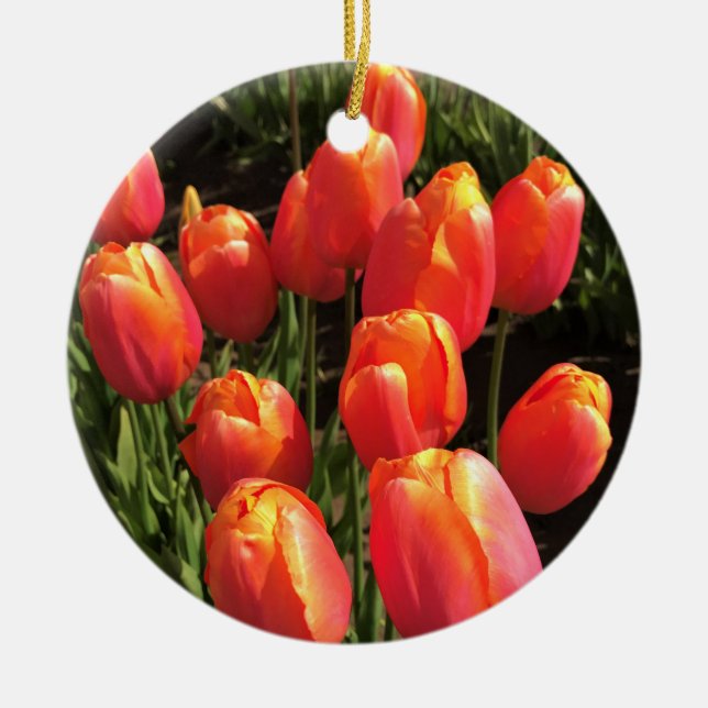 Dordogne Tulips, Oregon Ceramic Ornament (Front)
