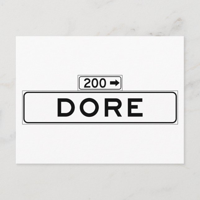 Dore St., San Francisco Street Sign Postcard (Front)
