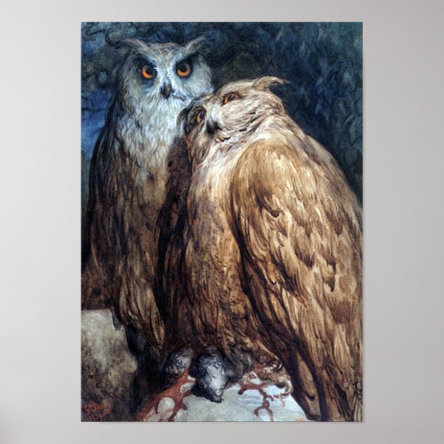 DORE-TWO OWLS-PRINT POSTER (Front)