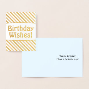 Dorée Amusant et idiot "Voeux d'anniversaire !" Carte