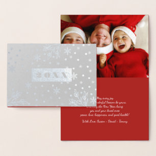 Dorée Année personnalisée Joyeuse carte de luxe du Nou