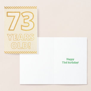 Dorée Audacieux, L'Huile D'Or "73 ANS !" Carte d'anniver