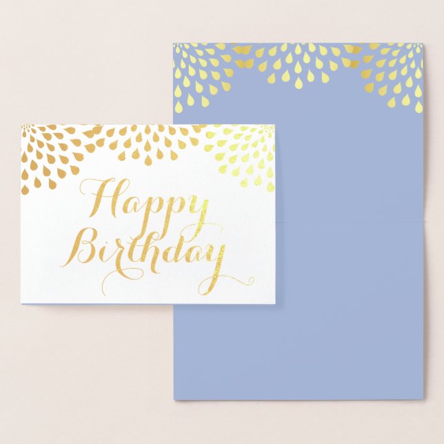 Dorée Bonne carte or Foil Anniversaire (Affichage)