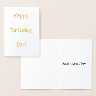 Dorée Bonne carte papa d'anniversaire
