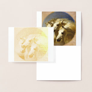Dorée Carte à huile CHEVAUX DE PHARAOH