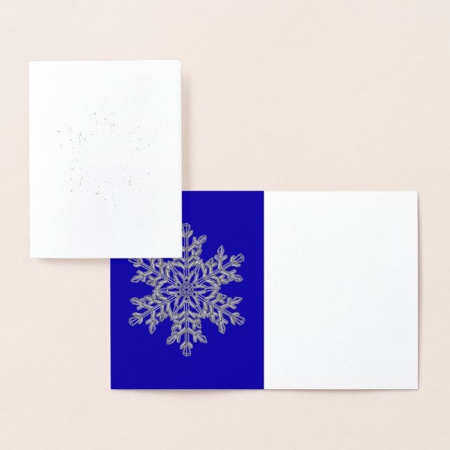 Dorée Carte à huile d'argent Snowflake (Affichage)