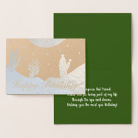 Carte d'anniversaire Desert Cactus Dune et Doodles