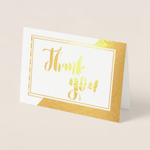 Dorée Carte de baptême "Merci" de l'huile d'or métalliqu