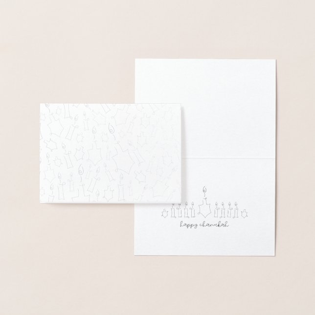 Dorée Carte de Chanukah en aluminium (Affichage)