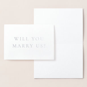 Dorée Carte de demande en mariage pour célébrant minimal