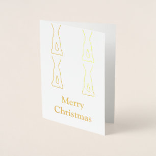 Dorée Carte de Noël de danse irlandaise