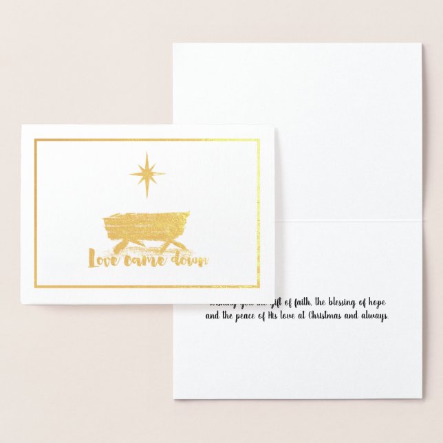 Dorée Carte de Noël de l'amour (Affichage)