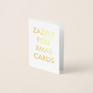 Dorée Carte de Noël Gold Foil personnalisée