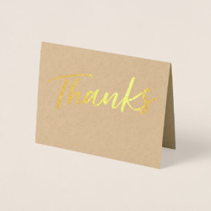 Dorée Carte de remerciement Foil Simple CARTE DE REMER