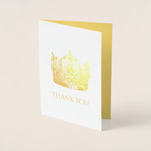 Dorée Carte de remerciements de la couronne