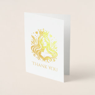 Dorée Carte de remerciements de la reine Pageant